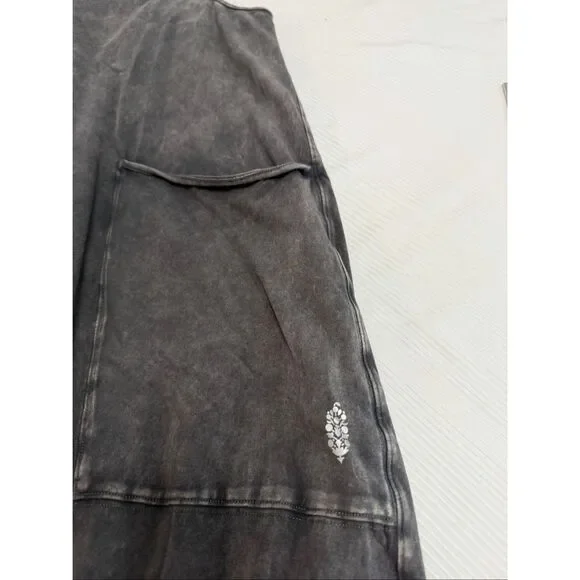 Free People FP Movement Jumpsuit Hot Shot One Piece Sz L Gray Wash Boho Slouchy - Picture 3 of 7